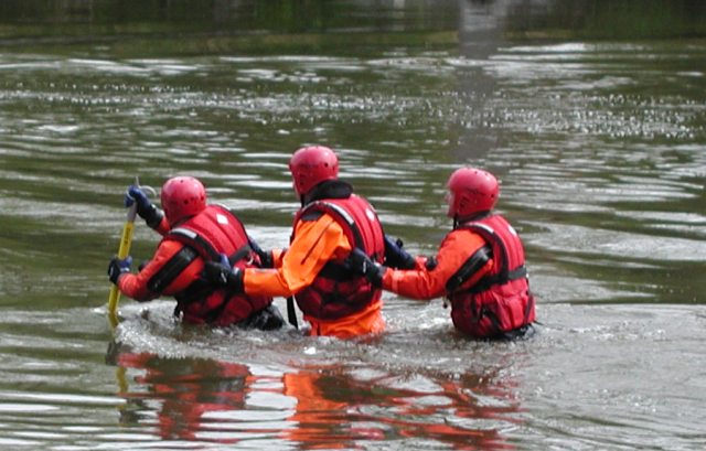 Rescue divers in action